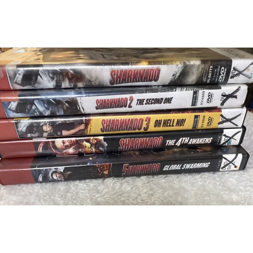 Sharknado 1-5 DVD Lot 1 2 3 4 5 Ian Dieting Tara Reid Campy Horror Comedy Sharks